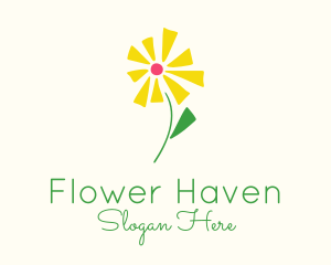 Spring Flower Plant logo design