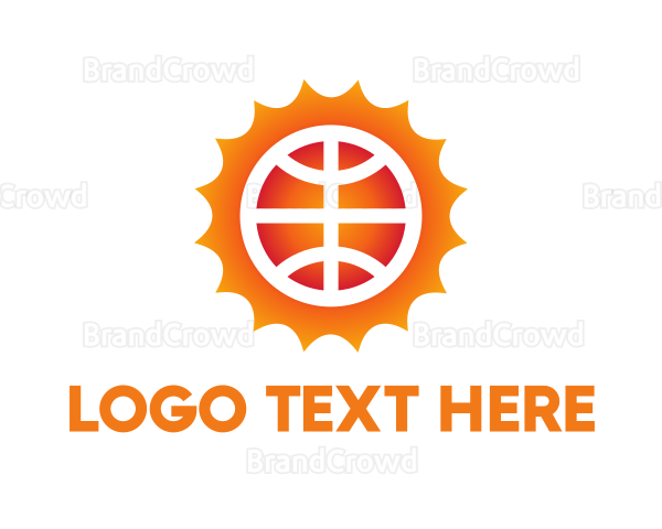 Sun Basketball Ball Logo