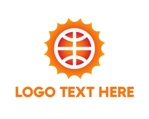 Handball - Sun Basketball Ball logo design