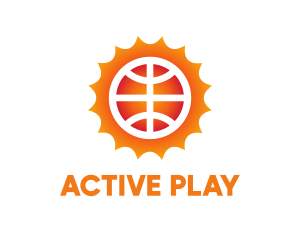 Recreation - Sun Basketball Ball logo design