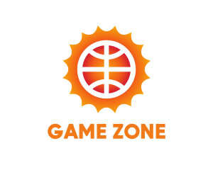 Sun Basketball Ball logo design