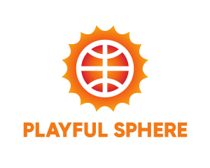 Ball - Sun Basketball Ball logo design