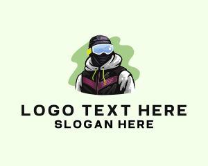 Snowboarding - Winter Wear Man logo design