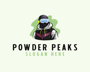 Snowboarding - Winter Ski Man logo design