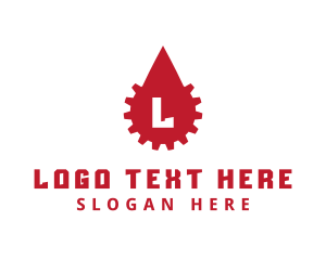 Gear - Gear Cogwheel Droplet logo design