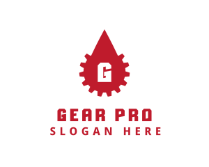 Gear - Gear Cogwheel Droplet logo design