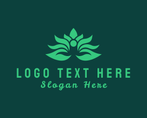 Eco - Natural Lotus Yoga logo design