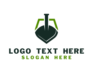 Digging - Farming Tool Shovel logo design