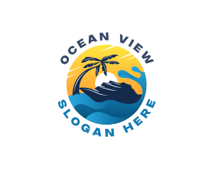 Ship Travel Tourism logo design