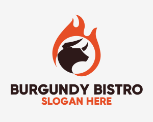 Bull Fire Bistro logo design