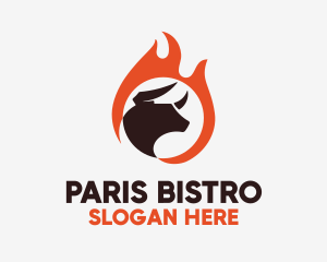 Bull Fire Bistro logo design