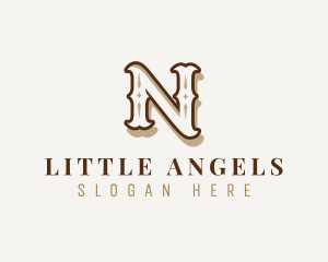 Retro Antique Boutique Letter N Logo