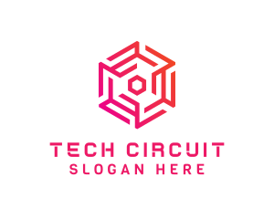 Circuitry - Generic Geometric Circuit logo design