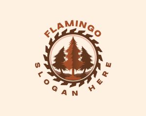 Pine Tree Sawmill Logo