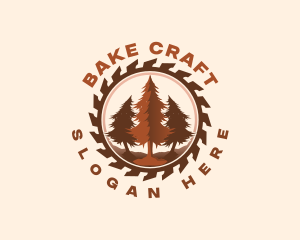 Pine Tree Sawmill logo design