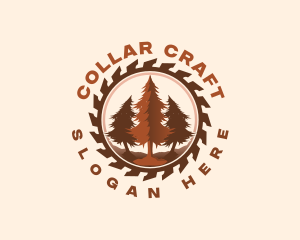 Pine Tree Sawmill logo design