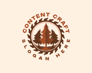 Pine Tree Sawmill logo design