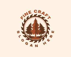 Pine Tree Sawmill logo design