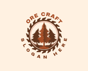 Pine Tree Sawmill logo design