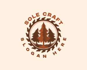 Pine Tree Sawmill logo design