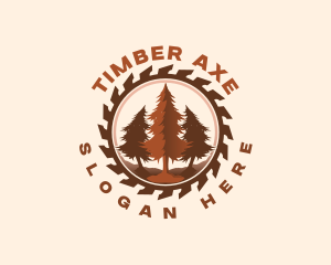 Pine Tree Sawmill logo design