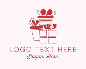 Gift Wrapping - Holiday Gift Box logo design