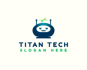 Robot Tech Electricity logo design