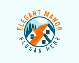 Manor - Residential Home Roof logo design