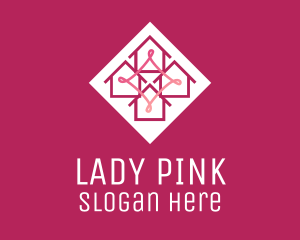 Pink House Neighborhood  logo design