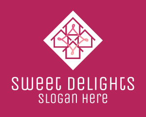 Pink House Neighborhood  logo design