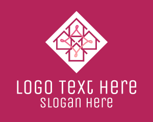 Buildings - Pink House Neighborhood logo design