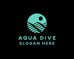 Ocean Wave Water logo design