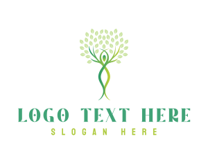 Wellness - Holistic Human Tree logo design