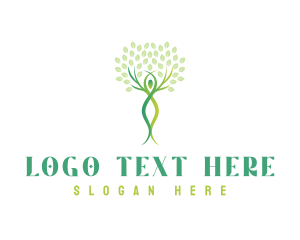 Massage - Holistic Human Tree logo design