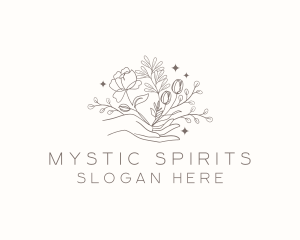 Botanical Floral Hand logo design