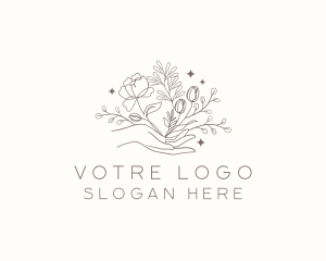Agriculture - Botanical Floral Hand logo design