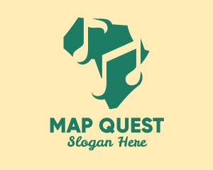 Africa Music Map  logo design