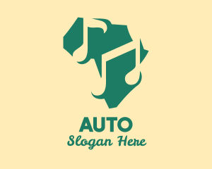 Music Business - Africa Music Map logo design