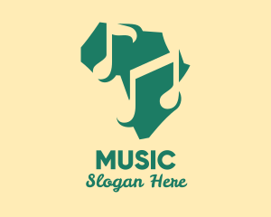 Africa Music Map  logo design