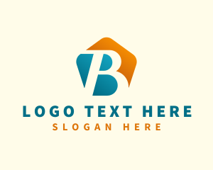 Advertising - Pentagon Advertising Startup Letter B logo design