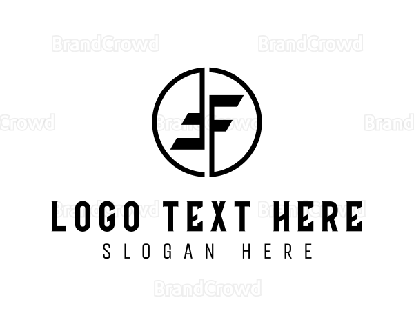 Modern Minimalist Circle Letter F Logo