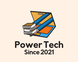 Educational - Digital Computer Book Tutor logo design