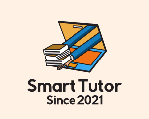 Tutor - Digital Computer Book Tutor logo design