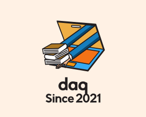 Hand - Digital Computer Book Tutor logo design