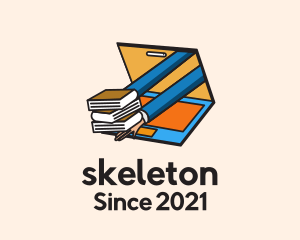 Studying - Digital Computer Book Tutor logo design