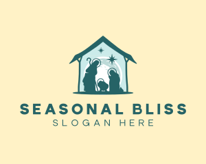 Season - Christmas Family Nativity logo design