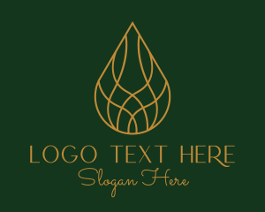 Relaxation - Gold Essential Oil logo design