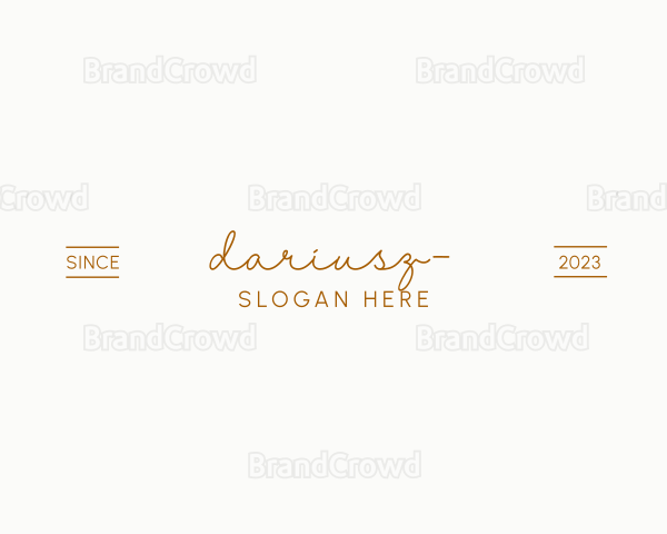 Luxury Script Startup Logo