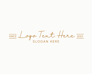 Photographer - Luxury Script Startup logo design