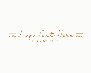 Cursive - Luxury Script Startup logo design